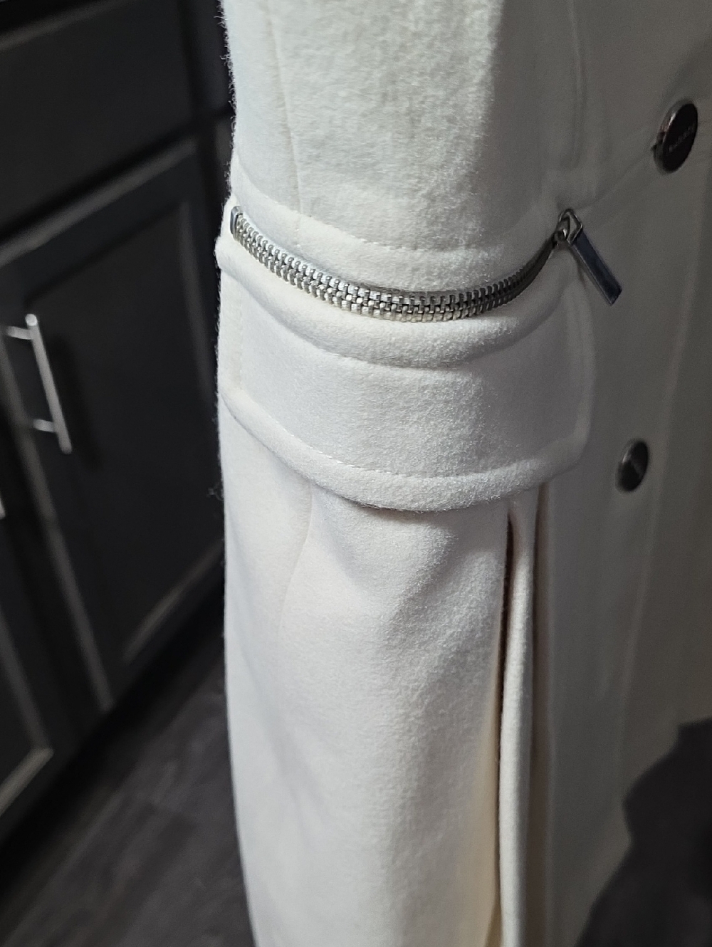 Laundry By Shelli Segal Cream Tailored Single-Breasted Blazer Coat - Picture 4 of 13